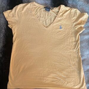 Yellow V-Neck Women's Top